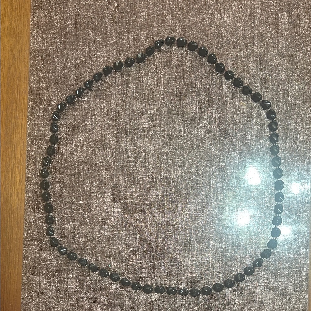 Stylish Black Beaded Necklace